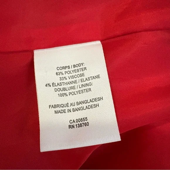 Reitmans Red Blazer Women’s Tailored Career Work Jacket Women’s 14 - Picture 9 of 15